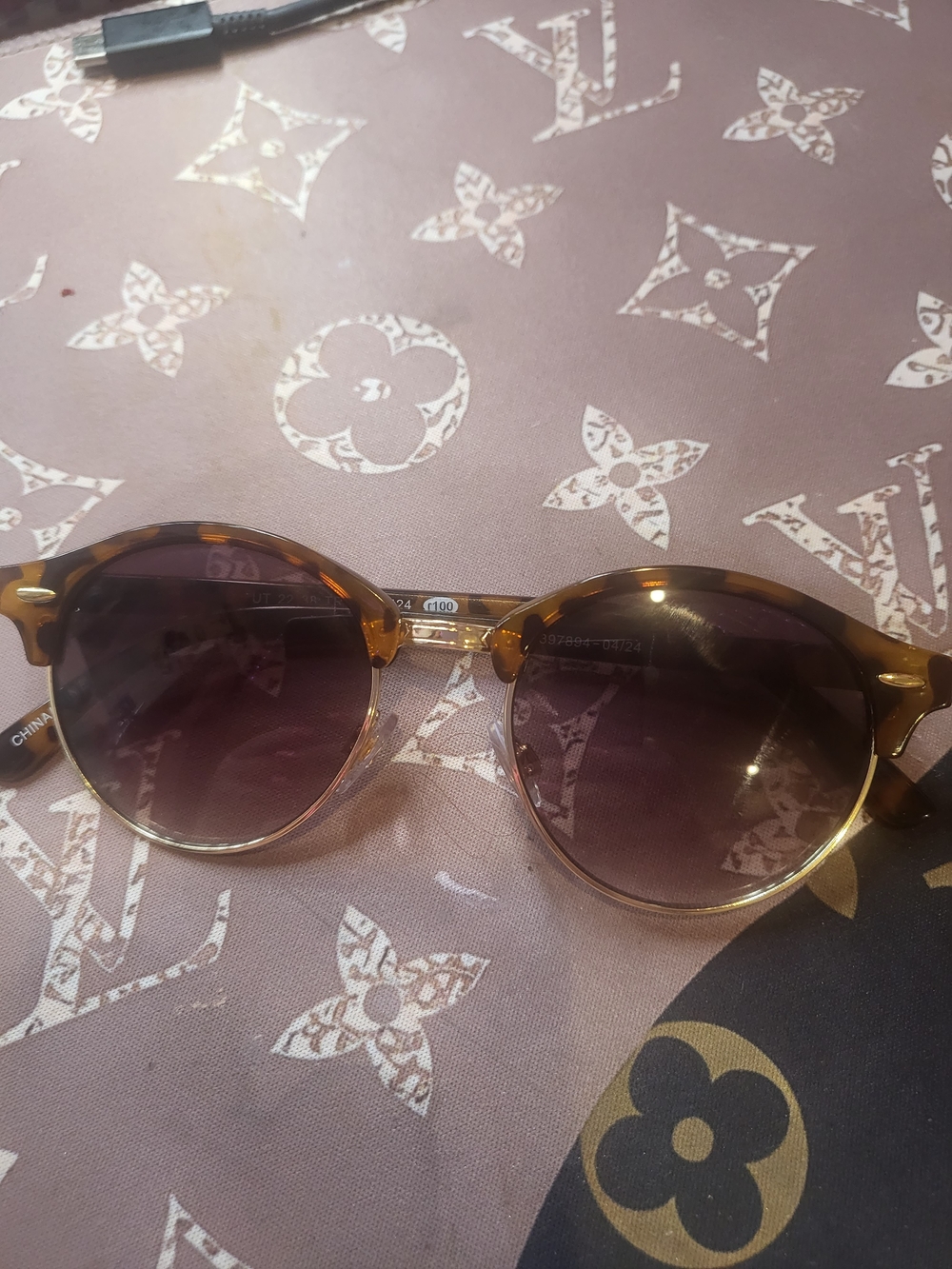 Tortoiseshell Round Women’s Sunglasses - Brown Lenses